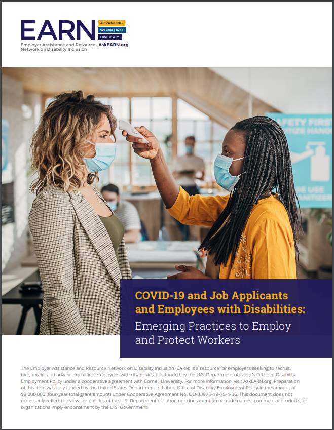 COVID-19 and Job Applicants and Employees with Disabilities: Emerging Practices to Employ and Protect Workers
