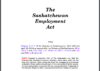 Saskatchewan Employment Act